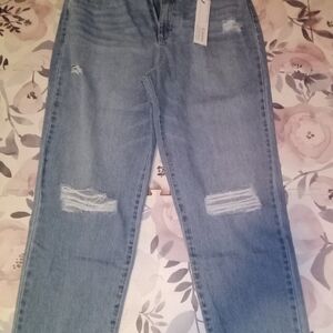 d. jeans Light Wash Distressed Boyfriend Jeans
